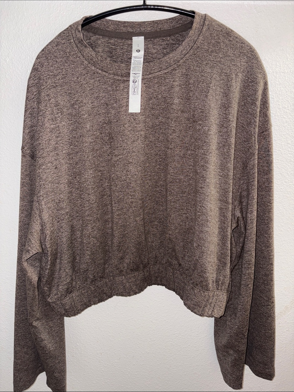 lululemon athletica Cropped Crewneck Sweatshirt - Heather Brown
